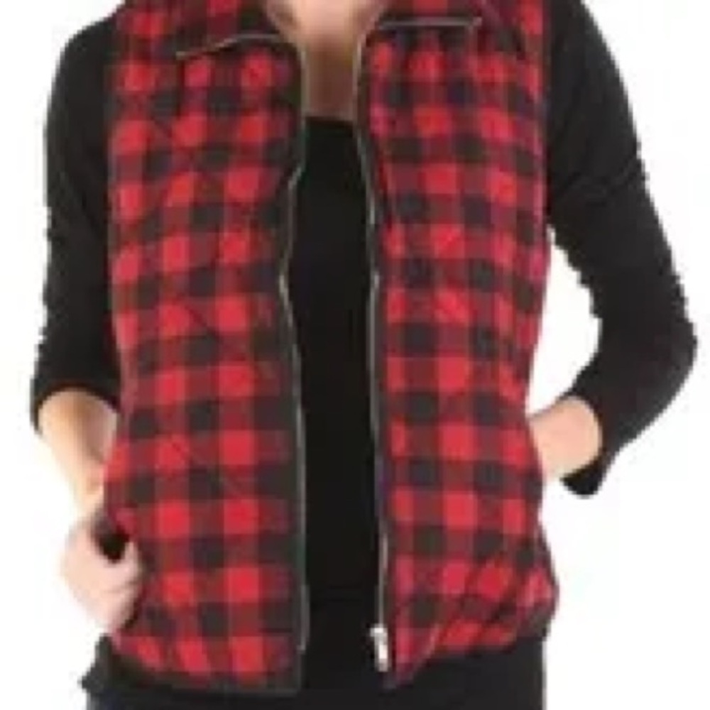 Dee Elle, buffalo check vest Sz S